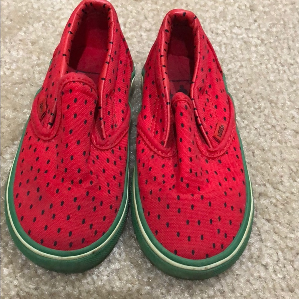 Vans watermelon style toddler shoes.